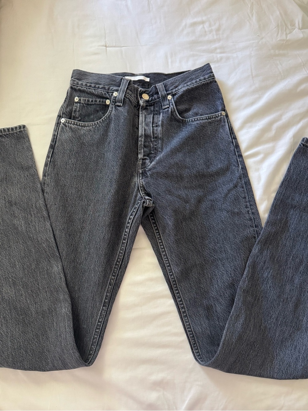 Helmut Lang Black Washed Denim Jeans - Casual Straight Leg